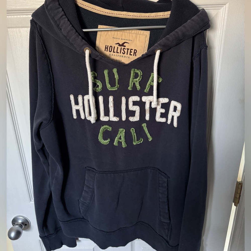 Hollister Men’s Hoodie - Size XL - Navy
